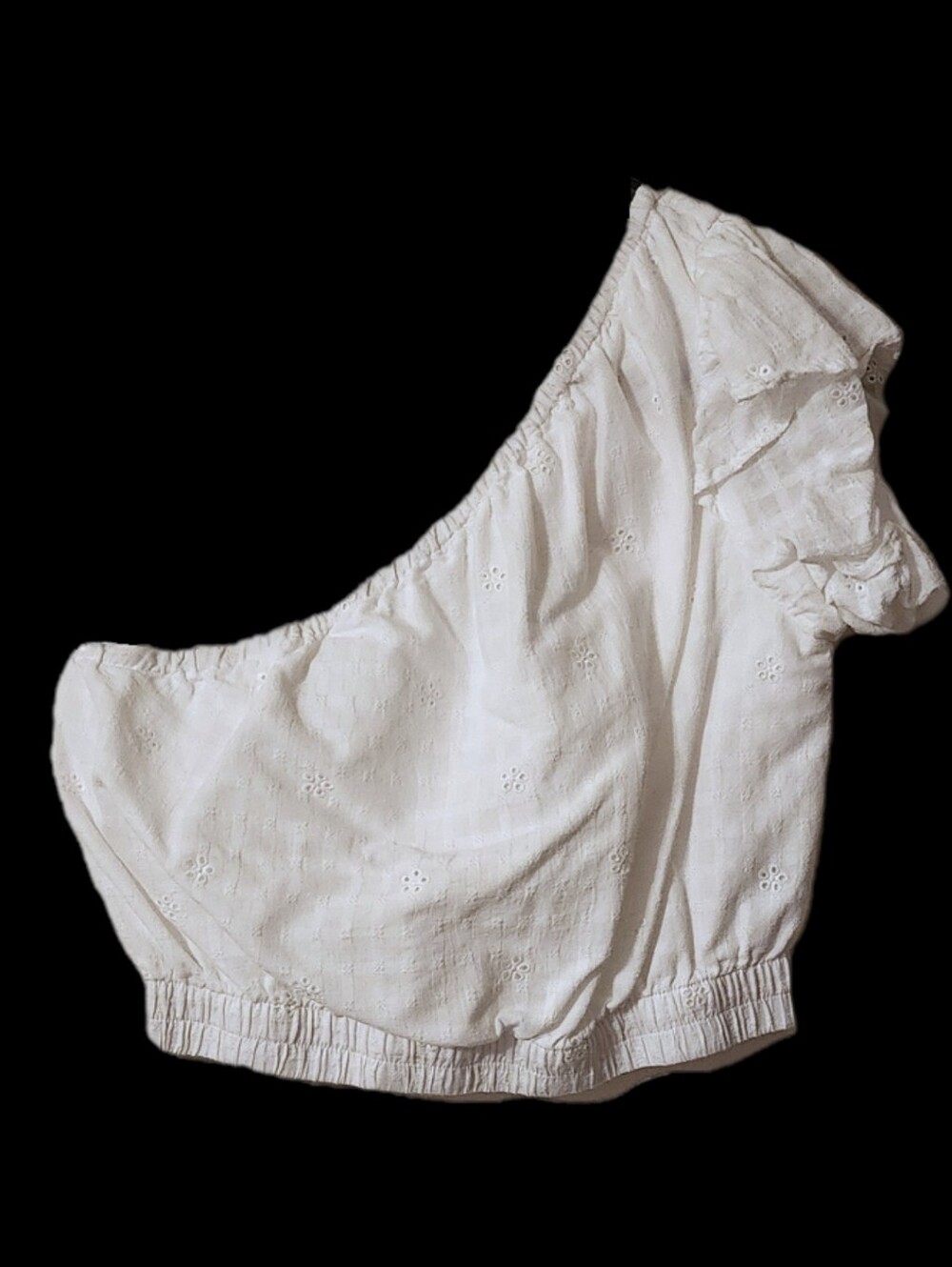 Universal Thread White Eyelet Off-Shoulder Bandeau